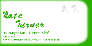 mate turner business card